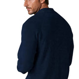 Men's Zip Mock-Neck Sweater – Cobalt Blue