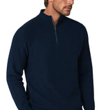 Men's Zip Mock-Neck Sweater – Cobalt Blue