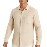 Barry Men's Linen Shirt – Sand