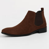 Men's Minimalist Slip-On Chelsea Boots – Brown