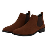 Men's Minimalist Slip-On Chelsea Boots – Brown