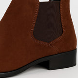 Men's Minimalist Slip-On Chelsea Boots – Brown