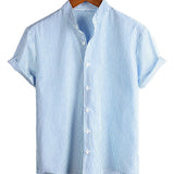 Solid Colour Men's Short Sleeve Shirt