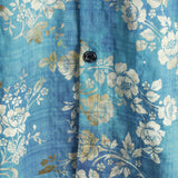 Men's Shirt with Blue Flowers