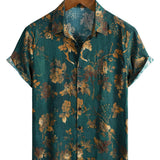 Lloyd Men's Short Sleeve Hawaiian Shirt – Green