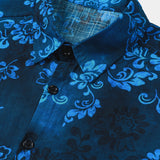 Men's Blue Hawaiian Floral Shirt