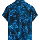 Men's Blue Hawaiian Floral Shirt