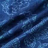 Men's Blue Hawaiian Shirt with Large Flowers