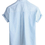 Solid Colour Men's Short Sleeve Shirt