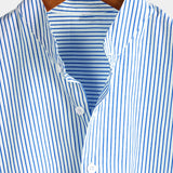 Men's Striped Stand-Collar Shirt