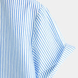 Men's Striped Stand-Collar Shirt
