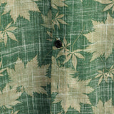 Men's Green Retro Hawaiian Shirt with Chest Pocket