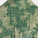 Men's Green Retro Hawaiian Shirt with Chest Pocket