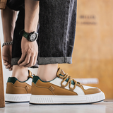 Brown Men's Leather Sneakers