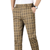 Men's Checked Office Pants