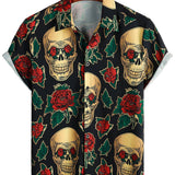 Men's Shirt with Pink Skull