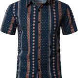 Men's Striped Retro Shirt in 70s Style