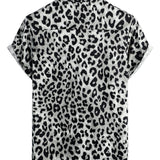 Men's Grey Leopard Print Shirt