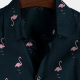 Men's Hawaiian Shirt with Flamingos