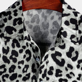 Men's Grey Leopard Print Shirt