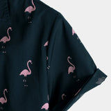 Men's Hawaiian Shirt with Flamingos
