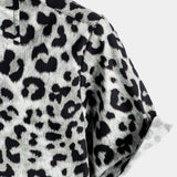Men's Grey Leopard Print Shirt