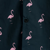 Men's Hawaiian Shirt with Flamingos