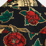 Men's Skull and Rose Print Shirt