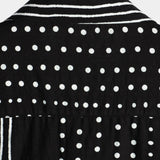 Harold Men's Retro Striped and Dotted Short Sleeve Shirt – Black