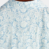 Blue Men's Casual Floral Shirt