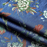 Men's Blue Shirt with Small Floral Pattern