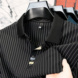 Russell Men's Elegant Striped Polo Shirt
