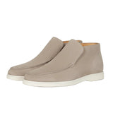 Men's Ankle-Height Suede Loafers – Greige