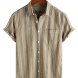 Clayton Men's Hawaiian Short Sleeve Shirt with Chest Pocket