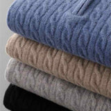 Glen Men's Velour Mock-Neck Zip Sweater