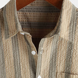 Clayton Men's Hawaiian Short Sleeve Shirt with Chest Pocket