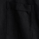 Larry Men's Short Sleeve Shirt with Mandarin Collar and Chest Pocket