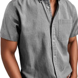 Elegant Men's Short Sleeve Shirt