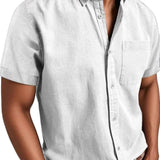 Elegant Men's Short Sleeve Shirt