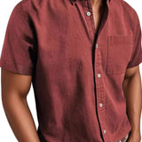 Elegant Men's Short Sleeve Shirt