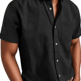 Elegant Men's Short Sleeve Shirt