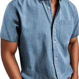 Elegant Men's Short Sleeve Shirt