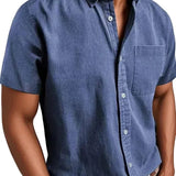 Elegant Men's Short Sleeve Shirt
