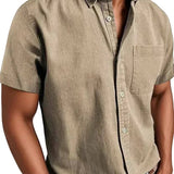 Elegant Men's Short Sleeve Shirt