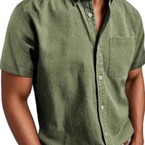 Elegant Men's Short Sleeve Shirt
