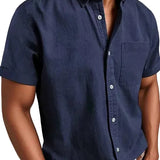 Elegant Men's Short Sleeve Shirt