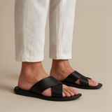 Duncan Men's Cross-Strap Sandals