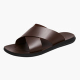Duncan Men's Cross-Strap Sandals