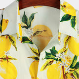 Men's Lemon Print Beach Shirt