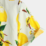 Men's Lemon Print Beach Shirt